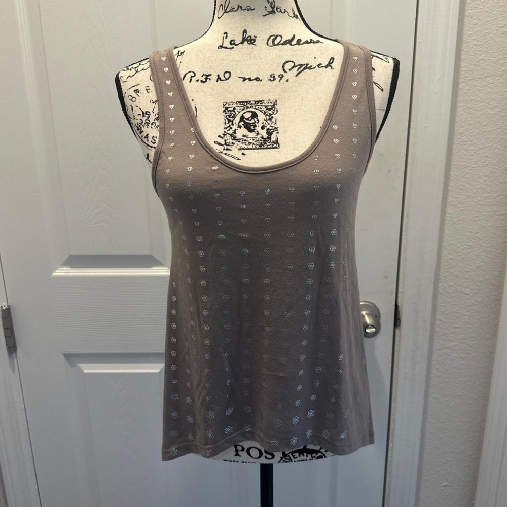 American Ragcie Women's Taupe Sleeveless Scoop Neck Tank